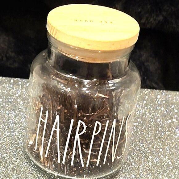 Rae Dunn Hair Pibs Jar w/Bobby Pins - Picture 4 of 6